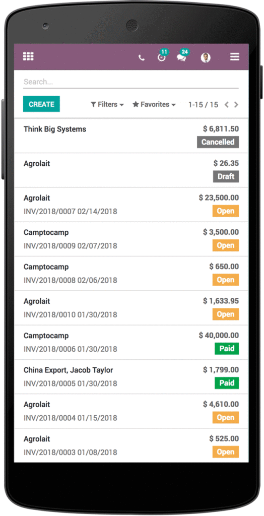 Empower online payment Odoo Accurate Invoices