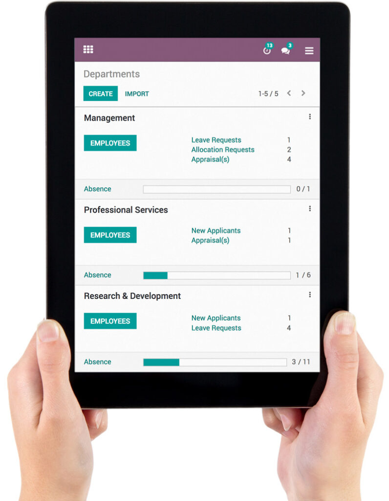 Odoo employee details app