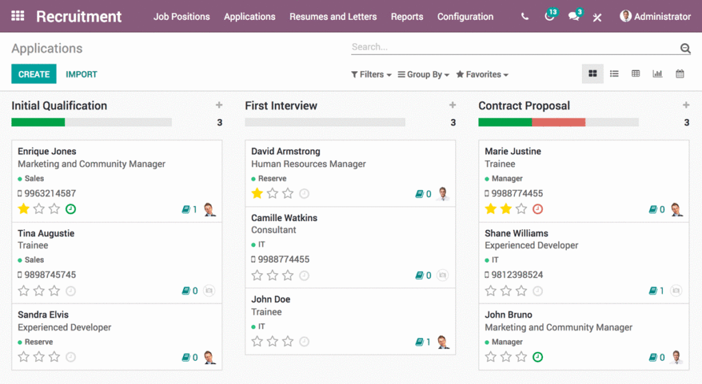 Odoo employee details app