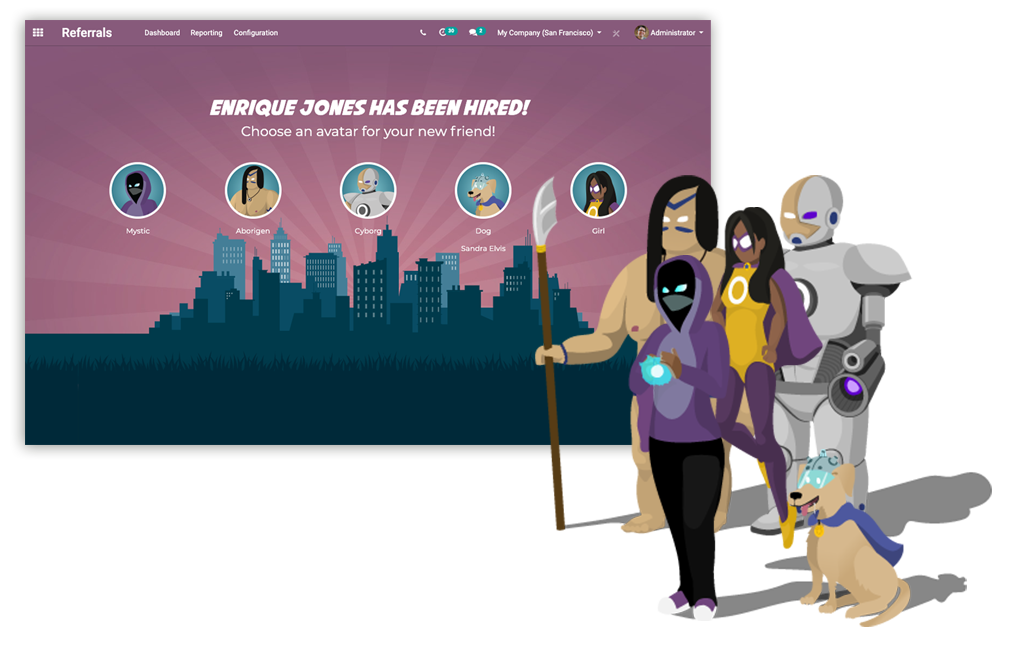 Odoo enterprise referral program
